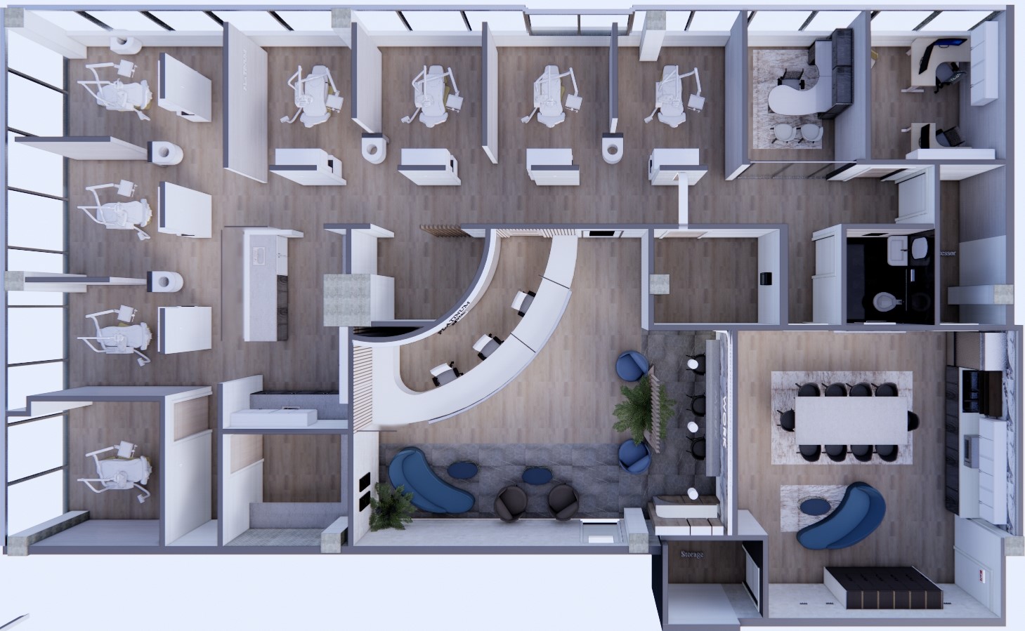 3d top view